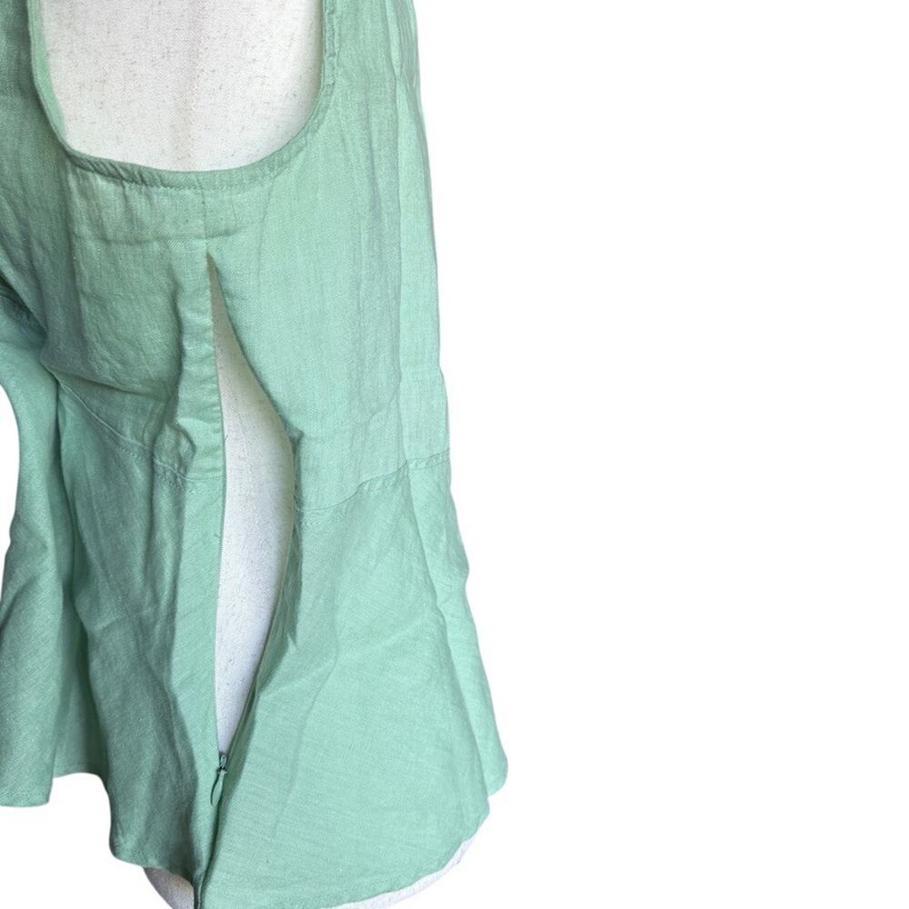 J.Jill Green Linen Tank Top Sleeveless Petite Blouse 14P - Picture 4 of 8